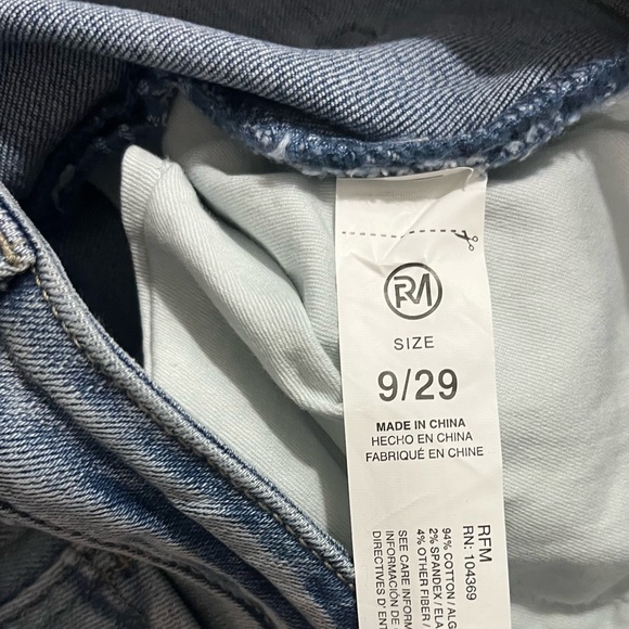 RFM Chloe High Rise Wide Leg Cropped Frayed Jeans - Picture 6 of 9